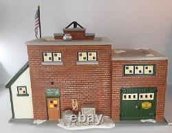 Department 56 Snow Village Illuminated Abners Implement Company and Original Box