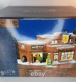 Department 56 Snow Village Illuminated Abners Implement Company and Original Box