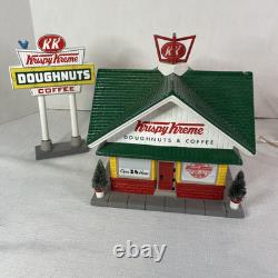 Department 56 Snow Village Krispy Kreme Doughnut Shop #55071 With Sign No Box
