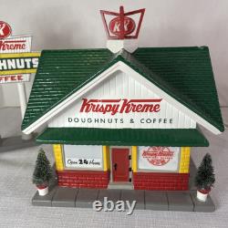 Department 56 Snow Village Krispy Kreme Doughnut Shop #55071 With Sign No Box