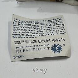 Department 56 Snow Village Mayors Mansion Retired Limited Edition 56.55607