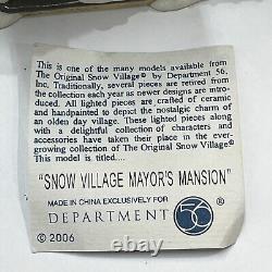 Department 56 Snow Village Mayors Mansion Retired Limited Edition 56.55607