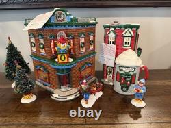 Department 56 Snow Village Saturday Morning Downtown Set of 6 (no road/snow)