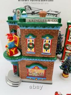 Department 56 Snow Village Saturday Morning Downtown Set of 6 (no road/snow)