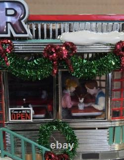 Department 56 Snow Village Shelly's Diner Two Piece Set #55008 NIB Retired