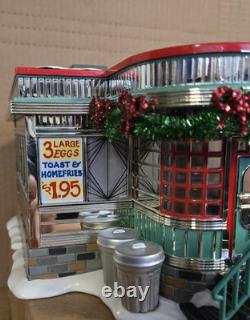 Department 56 Snow Village Shelly's Diner Two Piece Set #55008 NIB Retired