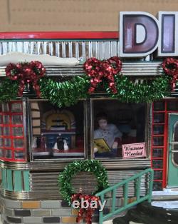 Department 56 Snow Village Shelly's Diner Two Piece Set #55008 NIB Retired