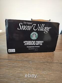 Department 56 Snow Village Starbucks Coffee MINT CONDITION
