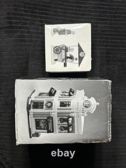 Department 56 Starbucks Snow Village Coffee Shop and DamagedCoffee Cart withBoxes