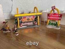 Department 56 The Original Snow Village McDonald's Retired Complete Set Sign
