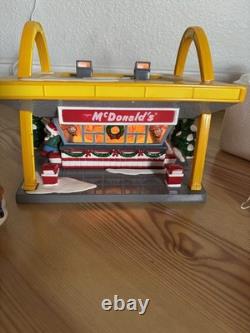 Department 56 The Original Snow Village McDonald's Retired Complete Set Sign