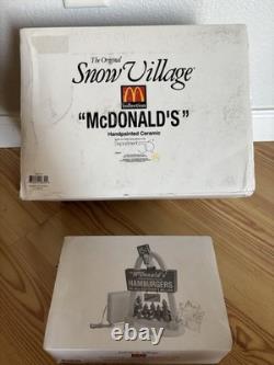 Department 56 The Original Snow Village McDonald's Retired Complete Set Sign