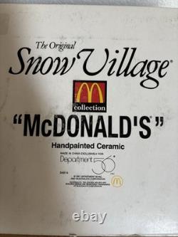 Department 56 The Original Snow Village McDonald's Retired Complete Set Sign