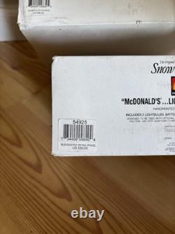 Department 56 The Original Snow Village McDonald's Retired Complete Set Sign