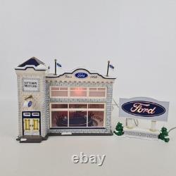 Department 56 Uptown Motors Ford & 1919 Model T 54941 Snow Village Building
