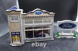 Department 56 Uptown Motors Ford Dealership Snow Village Christmas