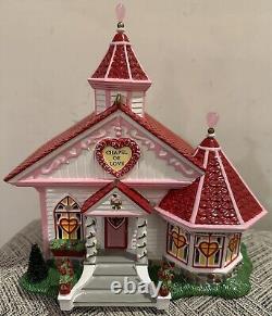Department 56 Valentine's Day Chapel of Love & The Happy Couple Snow Village