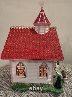 Department 56 Valentine's Day Chapel of Love & The Happy Couple Snow Village