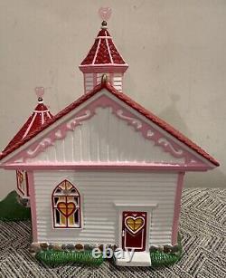 Department 56 Valentine's Day Chapel of Love & The Happy Couple Snow Village