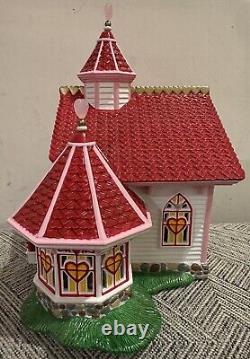 Department 56 Valentine's Day Chapel of Love & The Happy Couple Snow Village