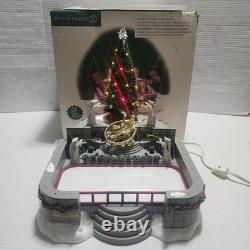 Department 56 Village Animated Rockefeller Plaza Skating Rink In Original In Box