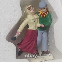 Department 56 Village Animated Rockefeller Plaza Skating Rink In Original In Box