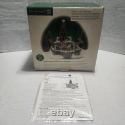 Department 56 Village Animated Rockefeller Plaza Skating Rink In Original In Box