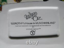 Department 56 Wizard Of Oz Dorothy's House In Munchkinland 4 Piece Set HTF