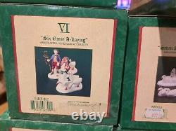 Dept. 56 1995 Dickens Twelve Days Of Christmas Complete Set Of 12 & Sign