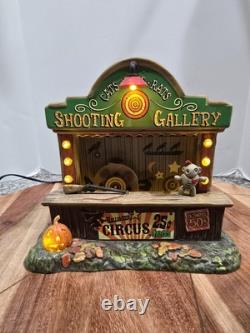Dept 56 4036589 cats bats rats Shooting Gallery range animated Village Halloween