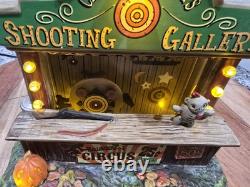 Dept 56 4036589 cats bats rats Shooting Gallery range animated Village Halloween
