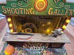 Dept 56 4036589 cats bats rats Shooting Gallery range animated Village Halloween