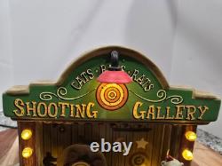 Dept 56 4036589 cats bats rats Shooting Gallery range animated Village Halloween