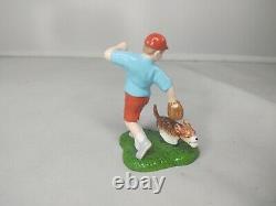 Dept 56 4th of July Village summertime family picnic table baseball figure Set