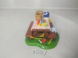 Dept 56 4th of July Village summertime family picnic table baseball figure Set