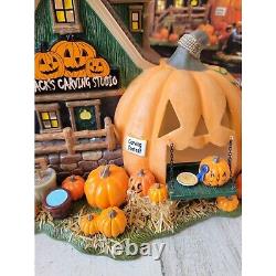 Dept 56 54600 Jack's Pumpkin Carving Studios Halloween Village accessory