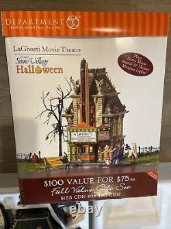 Dept 56 55374 LaGhosti Movie Theater Halloween Village Haunted Building