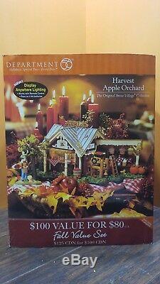 Dept 56 55388 Harvest Apple Orchard Farm Garden Stand Fall Halloween Village NEW