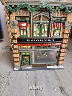 Dept 56 55614 Sharky's pool hall tournament RARE snow village accessory