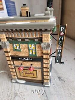 Dept 56 55614 Sharky's pool hall tournament RARE snow village accessory