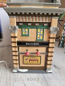 Dept 56 55614 Sharky's pool hall tournament RARE snow village accessory