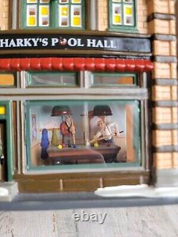 Dept 56 55614 Sharky's pool hall tournament RARE snow village accessory
