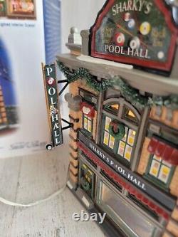 Dept 56 55614 Sharky's pool hall tournament RARE snow village accessory