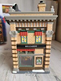 Dept 56 55614 Sharky's pool hall tournament RARE snow village accessory
