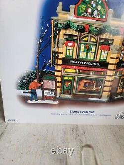 Dept 56 55614 Sharky's pool hall tournament RARE snow village accessory