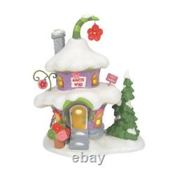 Dept 56 AUNTIE WHO'S HOUSE Grinch Village 6013651 BRAND NEW 2025