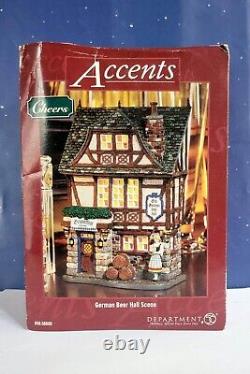 Dept 56 Accents GERMAN BEER HALL SCENE! Cheers, Prost, Ale, Rare