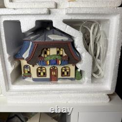 Dept 56 Alpine Village Lot Bakery, Wurst x2, Gasthof Eisl, Sport Laden + Tree