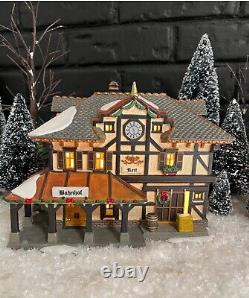 Dept 56 Alpine Village Reit Train Station EUC VERY RARE Boxed Retired