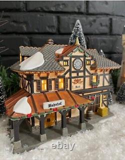 Dept 56 Alpine Village Reit Train Station EUC VERY RARE Boxed Retired